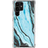 Aqua Blue Marble Ink Galaxy S23 Ultra Clear Case