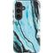 Aqua Blue Marble Ink Galaxy S25 Impact Case