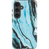 Aqua Blue Marble Ink Galaxy S25 Impact Case