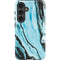 Aqua Blue Marble Ink Galaxy S25 Plus Impact Case