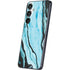 Aqua Blue Marble Ink Galaxy S25 Plus Skin
