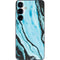 Aqua Blue Marble Ink Galaxy S24 Skin