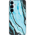 Aqua Blue Marble Ink Galaxy S24 Skin