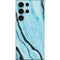 Aqua Blue Marble Ink Galaxy S25 Ultra Skin