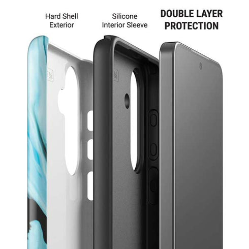 Aqua Blue Marble Ink Galaxy S26 Impact Case