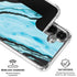 Aqua Blue Marble Ink Galaxy S26 Plus Clear Case