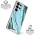 Aqua Blue Marble Ink Galaxy S26 Ultra Clear Case