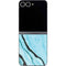 Aqua Blue Marble Ink Galaxy Z Flip6 Skin