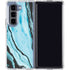 Aqua Blue Marble Ink Galaxy Z Fold5 5G Clear Case