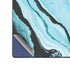 Aqua Blue Marble Ink Galaxy Z Fold6 Skin