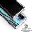 Aqua Blue Marble Ink Galaxy Z Fold7 Clear Case