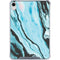 Aqua Blue Marble Ink iPad 11th Gen (2025) Clear Case