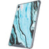 Aqua Blue Marble Ink iPad 11th Gen (2025) Clear Case
