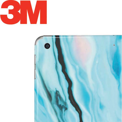 Aqua Blue Marble Ink Apple iPad Skin