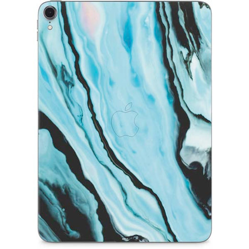 Aqua Blue Marble Ink Apple iPad Pro Skin