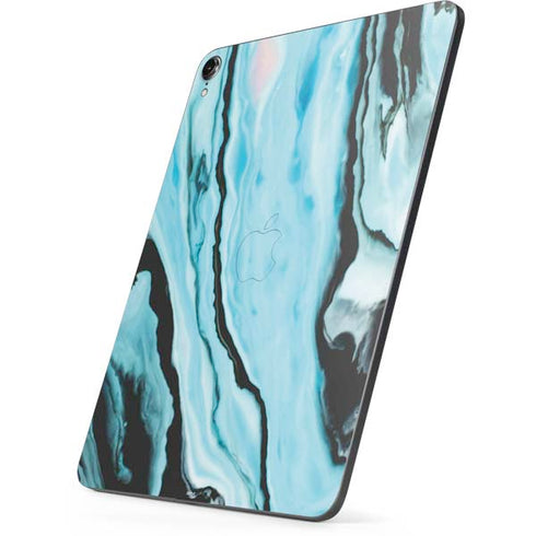Aqua Blue Marble Ink Apple iPad Pro Skin