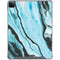 Aqua Blue Marble Ink iPad Cases