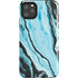 Aqua Blue Marble Ink iPhone Cases