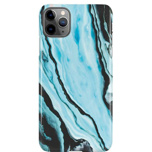 Aqua Blue Marble Ink iPhone Cases