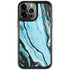Aqua Blue Marble Ink iPhone Cases