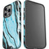 Aqua Blue Marble Ink iPhone 15 Pro Impact Case