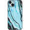 Aqua Blue Marble Ink iPhone 15 Skin