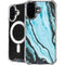 Aqua Blue Marble Ink iPhone 16 MagSafe Case