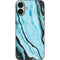 Aqua Blue Marble Ink iPhone 16 Plus Skin
