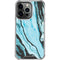 Aqua Blue Marble Ink iPhone 16 Pro Clear Case