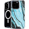 Aqua Blue Marble Ink iPhone 16 Pro MagSafe Case