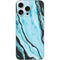 Aqua Blue Marble Ink iPhone 16 Pro Max Skin