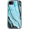 Aqua Blue Marble Ink iPhone 16e Clear Case