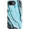 Aqua Blue Marble Ink iPhone 16e Impact Case