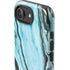 Aqua Blue Marble Ink iPhone 16e Impact Case