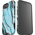 Aqua Blue Marble Ink iPhone 16e Impact Case