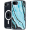 Aqua Blue Marble Ink iPhone 16e MagSafe Case
