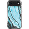 Aqua Blue Marble Ink iPhone 17 Air Clear Case
