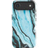 Aqua Blue Marble Ink iPhone 17 Air Impact Case