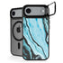 Aqua Blue Marble Ink iPhone 17 Air Kickstand Case
