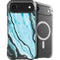 Aqua Blue Marble Ink iPhone 17 Air MagSafe Case