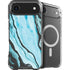 Aqua Blue Marble Ink iPhone 17 Air MagSafe Case