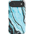 Aqua Blue Marble Ink iPhone 17 Air Magsafe Impact Case