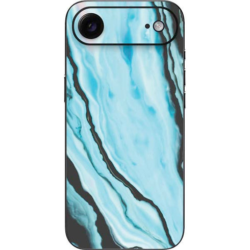 Aqua Blue Marble Ink iPhone 17 Air Skin