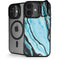 Aqua Blue Marble Ink iPhone 17 Kickstand Case