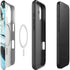 Aqua Blue Marble Ink iPhone 17 Magsafe Impact Case