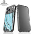 Aqua Blue Marble Ink iPhone 17 Pro Clear Case