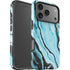Aqua Blue Marble Ink iPhone 17 Pro Impact Case