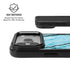Aqua Blue Marble Ink iPhone 17 Pro Kickstand Case