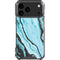 Aqua Blue Marble Ink iPhone 17 Pro Max Clear Case