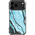 Aqua Blue Marble Ink iPhone 17 Pro Max Clear Case